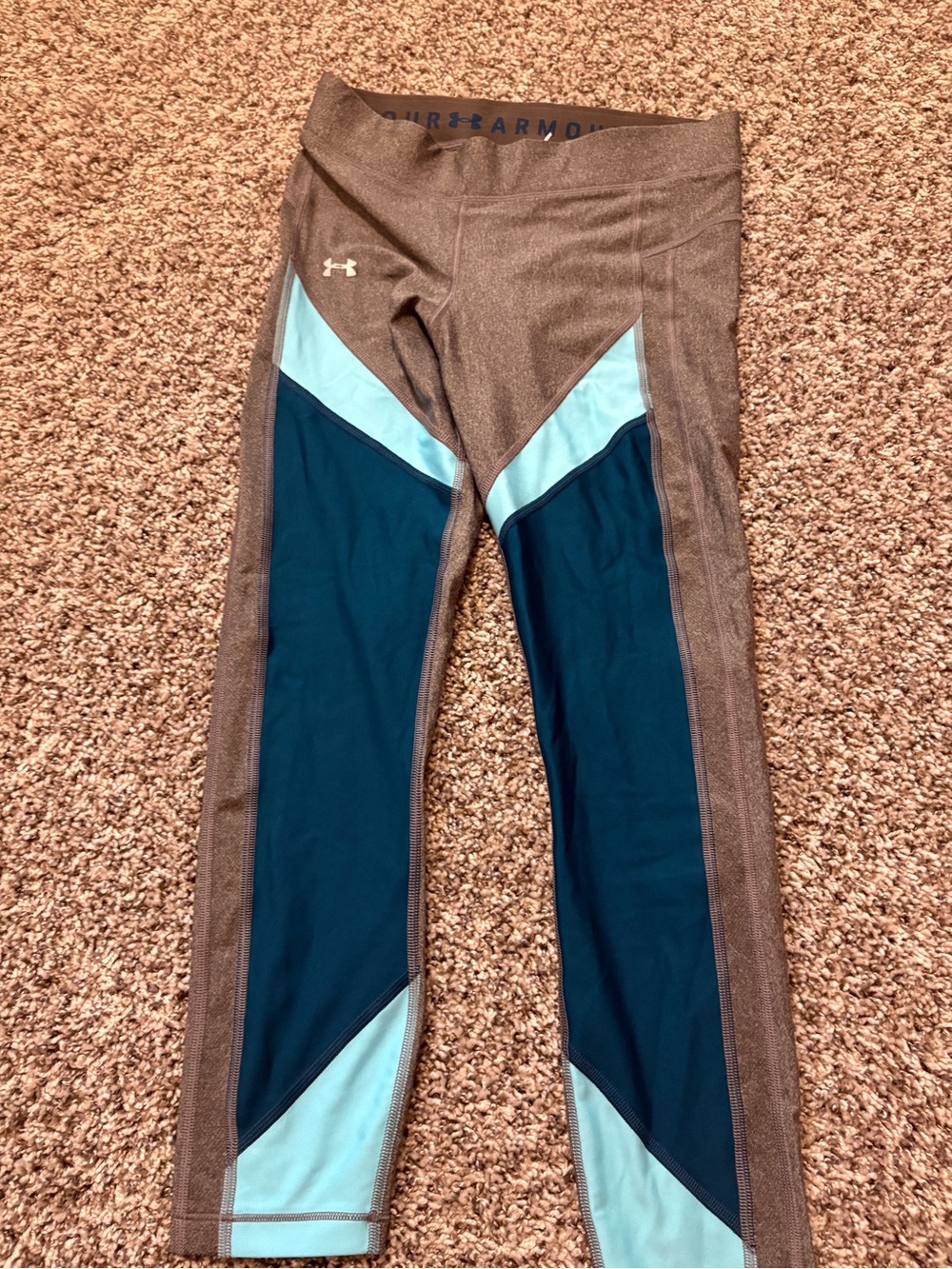 Under Armour Women’s Teal and Light Blue Athletic Leggings